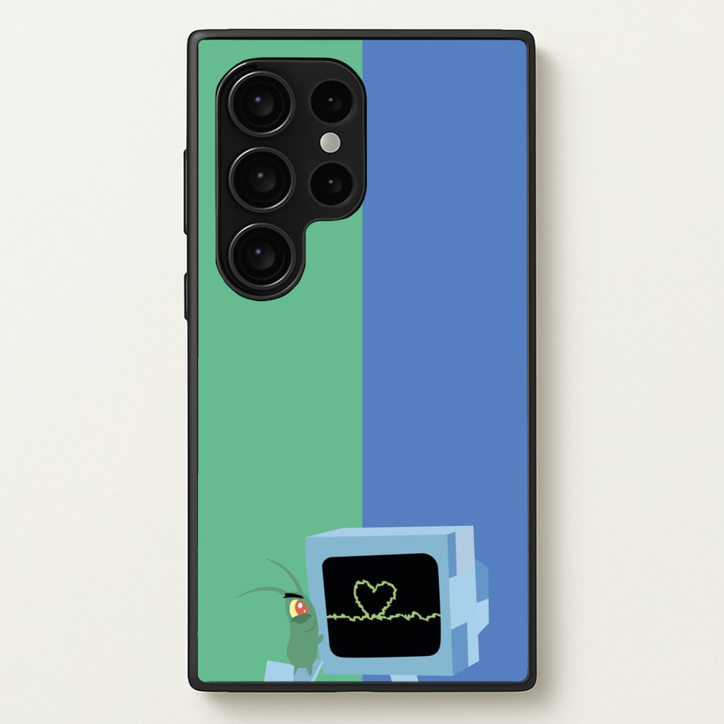 Plankton And Karen - Spongebob Phone Case for Galaxy S24 Ultra