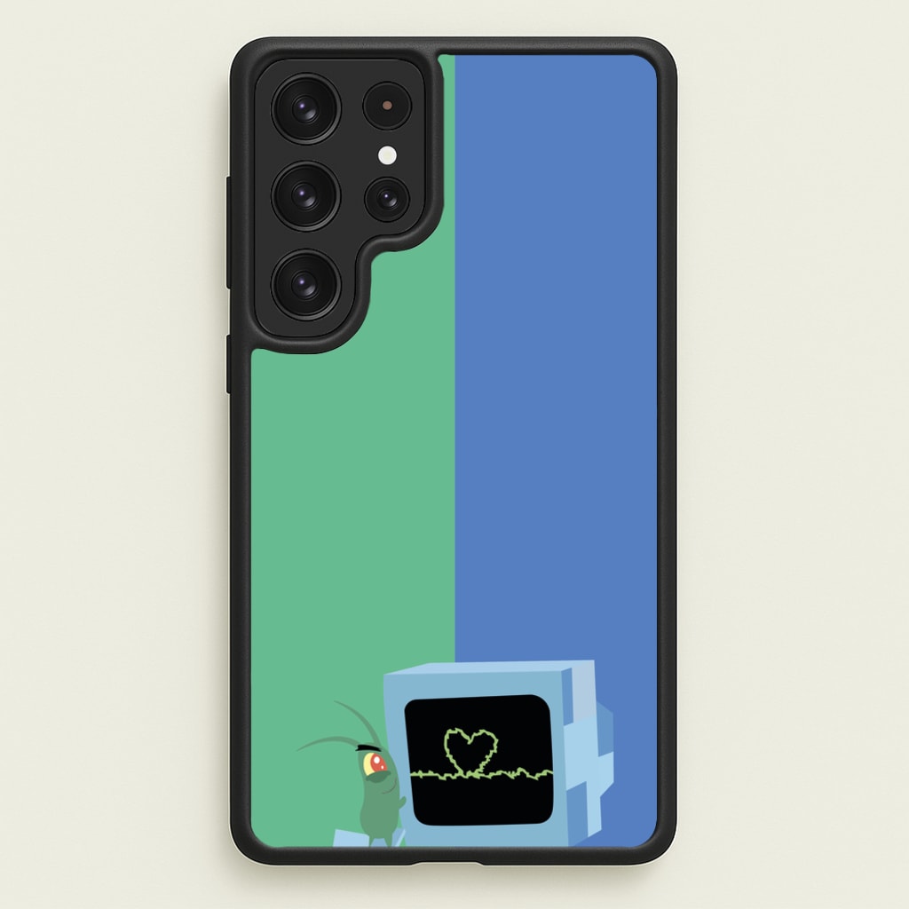 Plankton And Karen - Spongebob Phone Case for Galaxy S22 Ultra