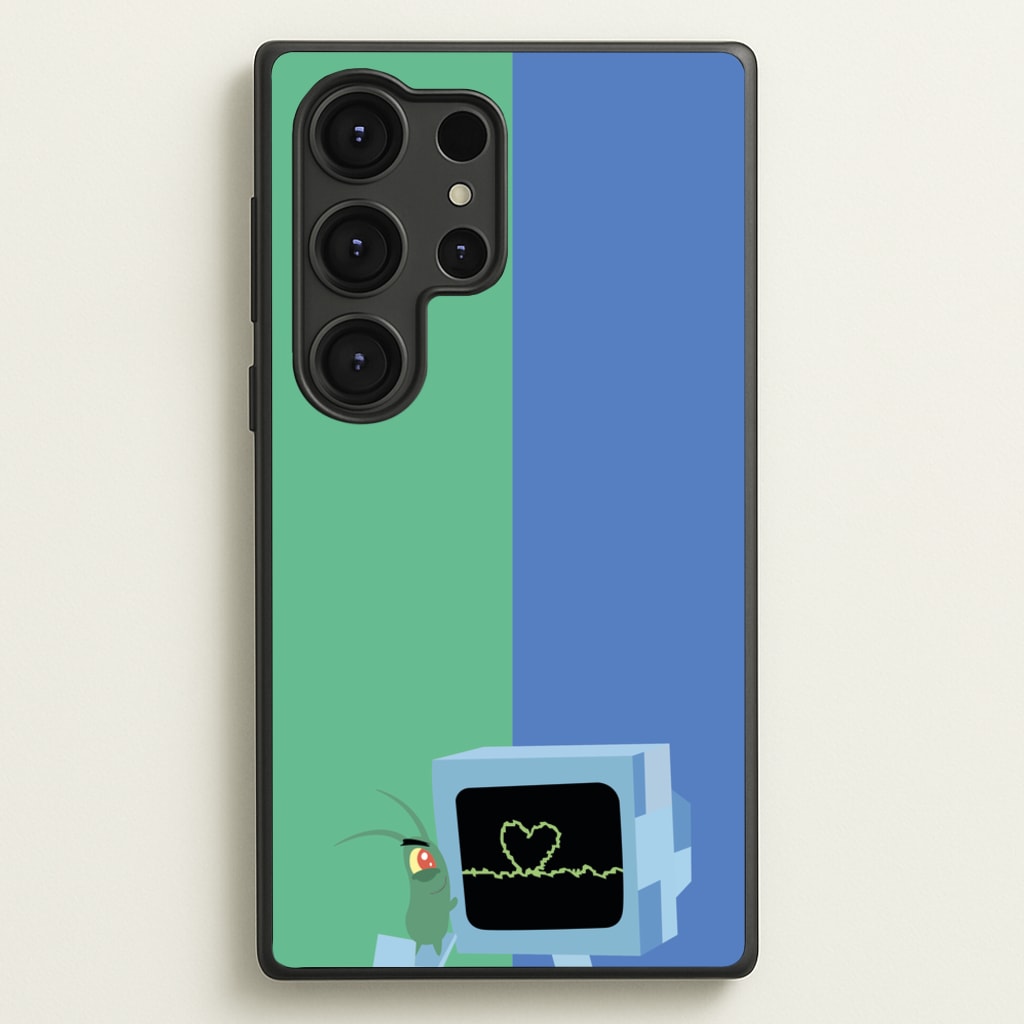 Plankton And Karen - Spongebob Phone Case for Galaxy S25 Ultra