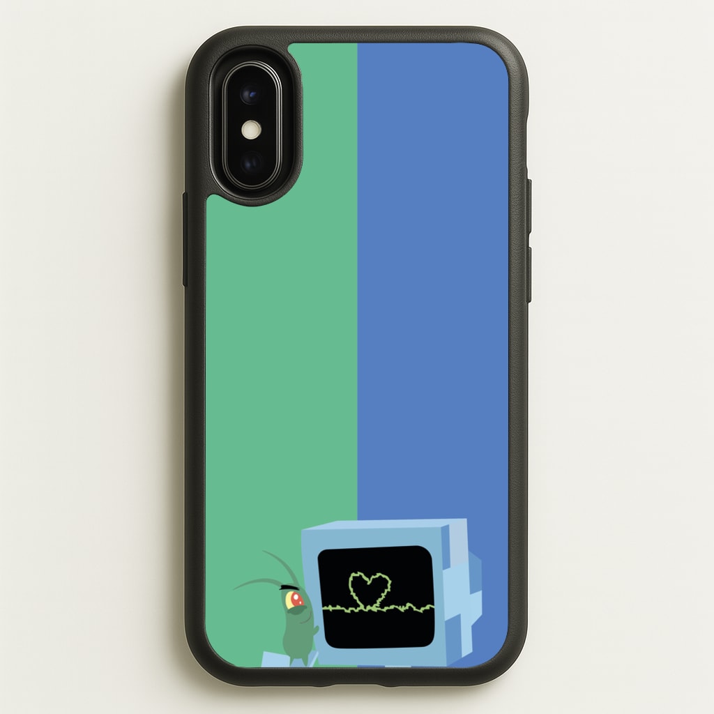 Plankton And Karen - Spongebob Phone Case for iPhone X / XS
