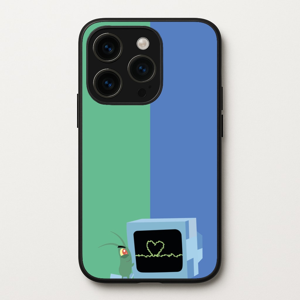 Plankton And Karen - Spongebob Phone Case for iPhone 15 Pro