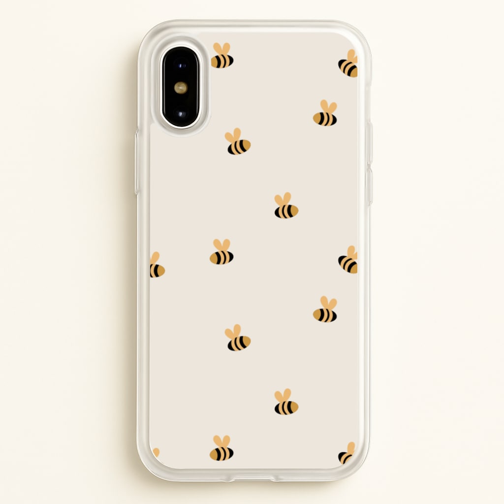 Spring Bee Pattern - Spring Phone Case for iPhone X / XS