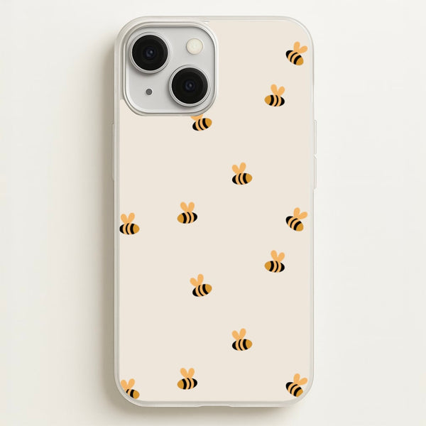 Spring Bee Pattern - Spring Phone Case for iPhone 13 Mini