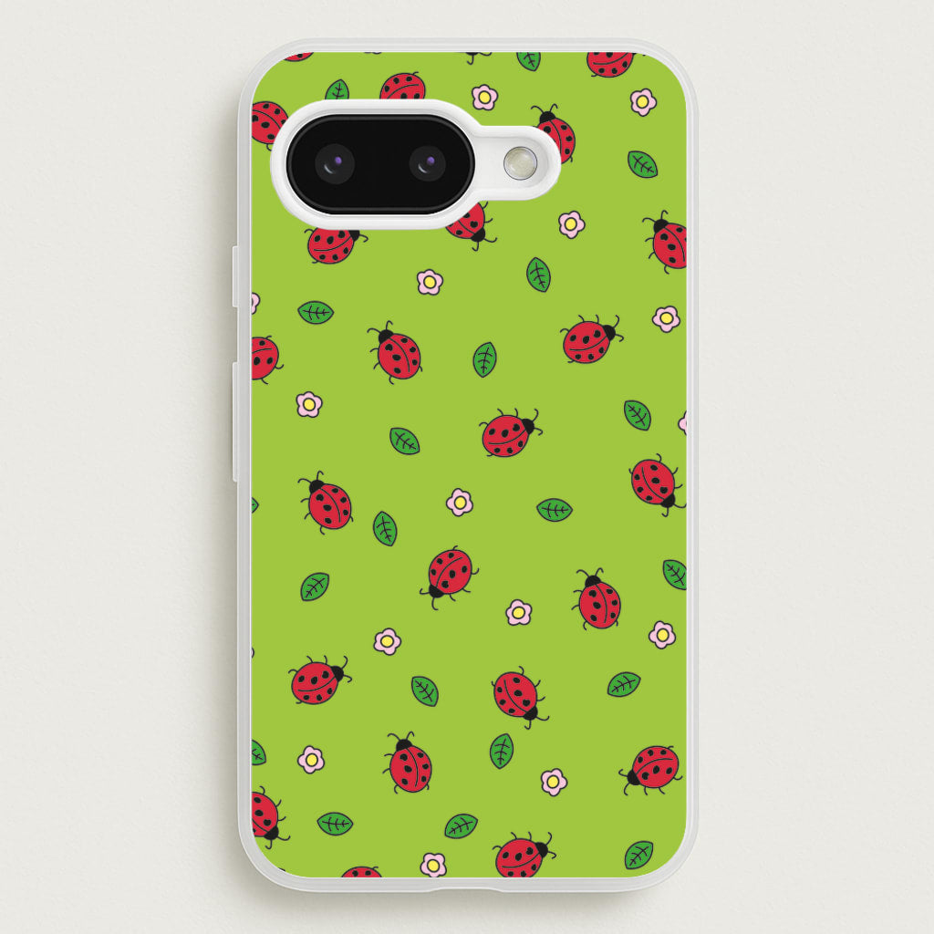 Ladybugs And Flowers - Spring Patterns - Spring Phone Case for Google Pixel 9a