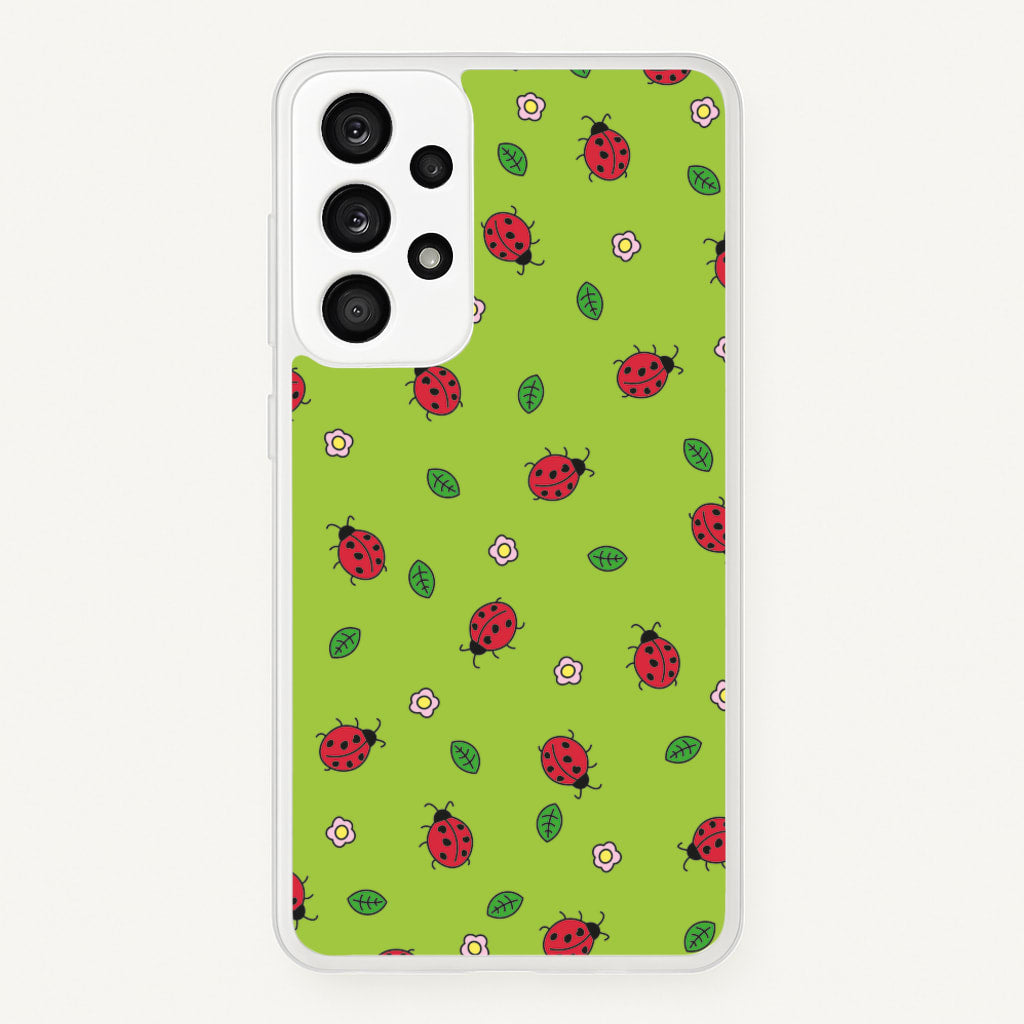 Ladybugs And Flowers - Spring Patterns - Spring Phone Case for Galaxy A33