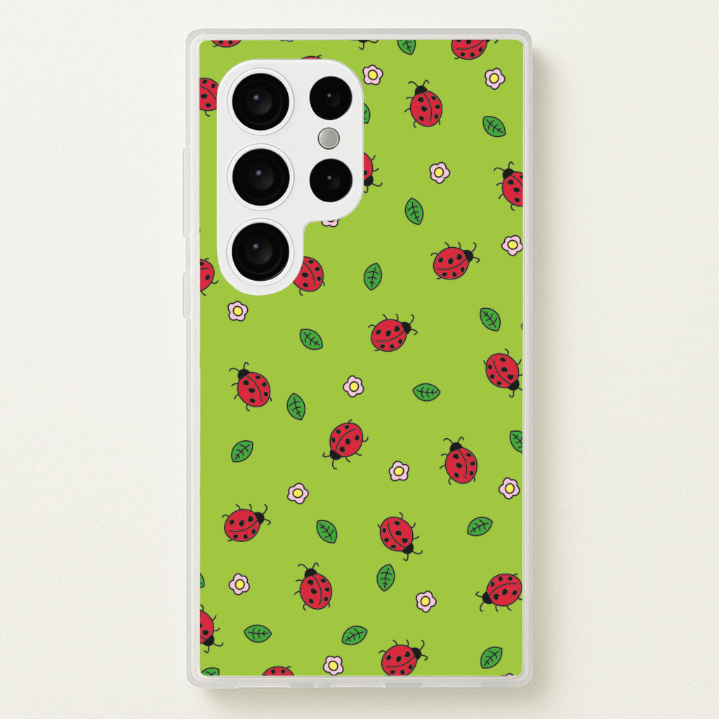Ladybugs And Flowers - Spring Patterns - Spring Phone Case for Galaxy S24 Ultra