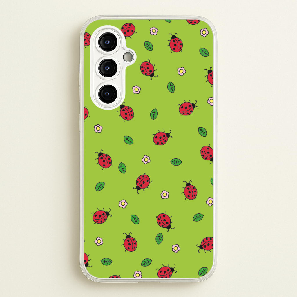 Ladybugs And Flowers - Spring Patterns - Spring Phone Case for Galaxy A54