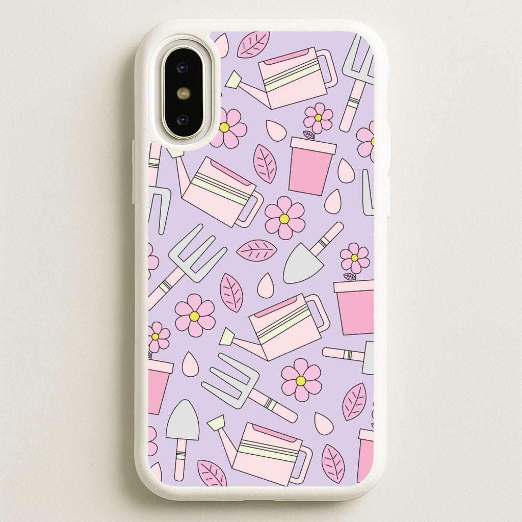 Gardening Tools - Spring Patterns - Spring Phone Case for iPhone X / XS