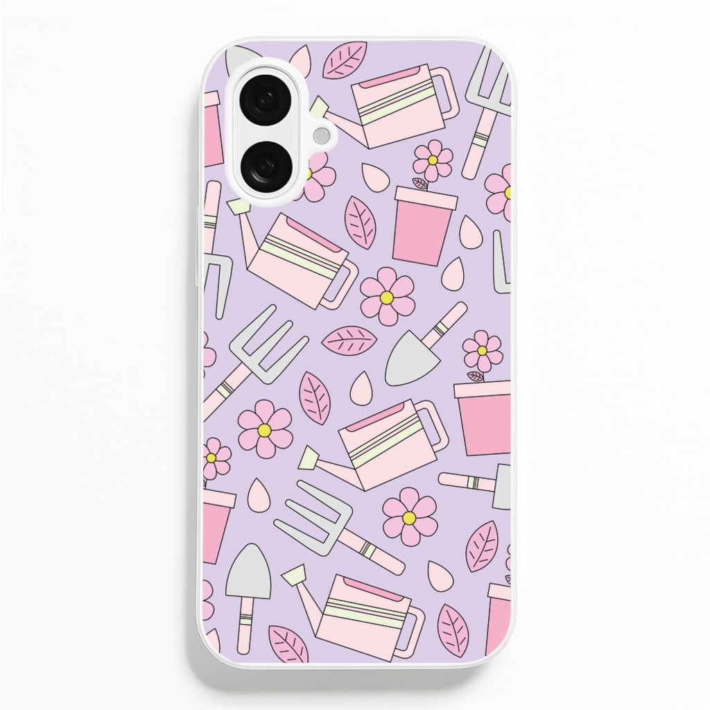 Gardening Tools - Spring Patterns - Spring Phone Case for iPhone 16 Plus