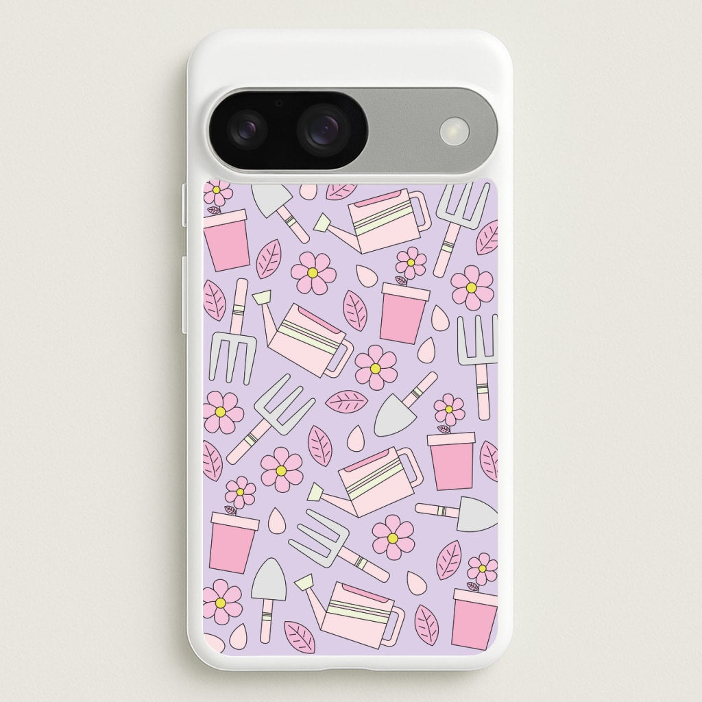 Gardening Tools - Spring Patterns - Spring Phone Case for Google Pixel 9 / 9 Pro