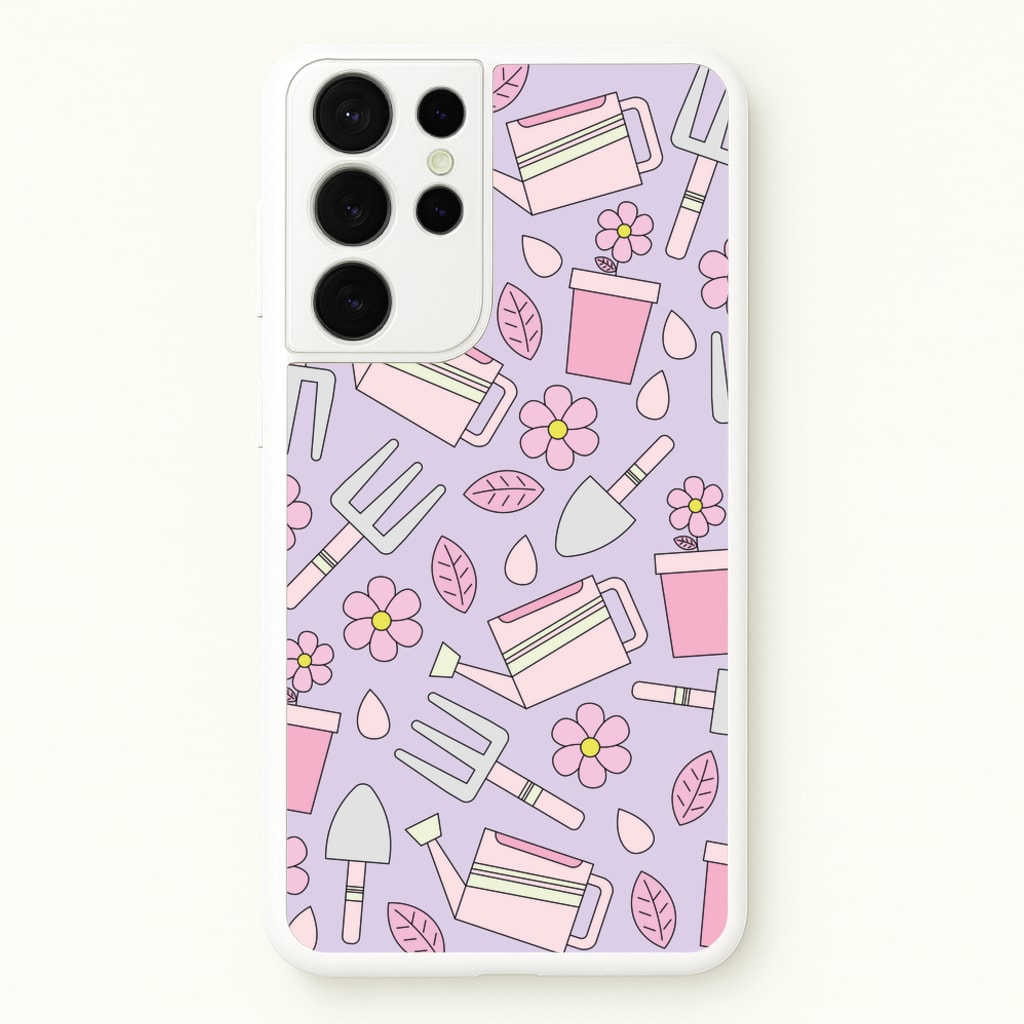 Gardening Tools - Spring Patterns - Spring Phone Case for Galaxy S21 Ultra