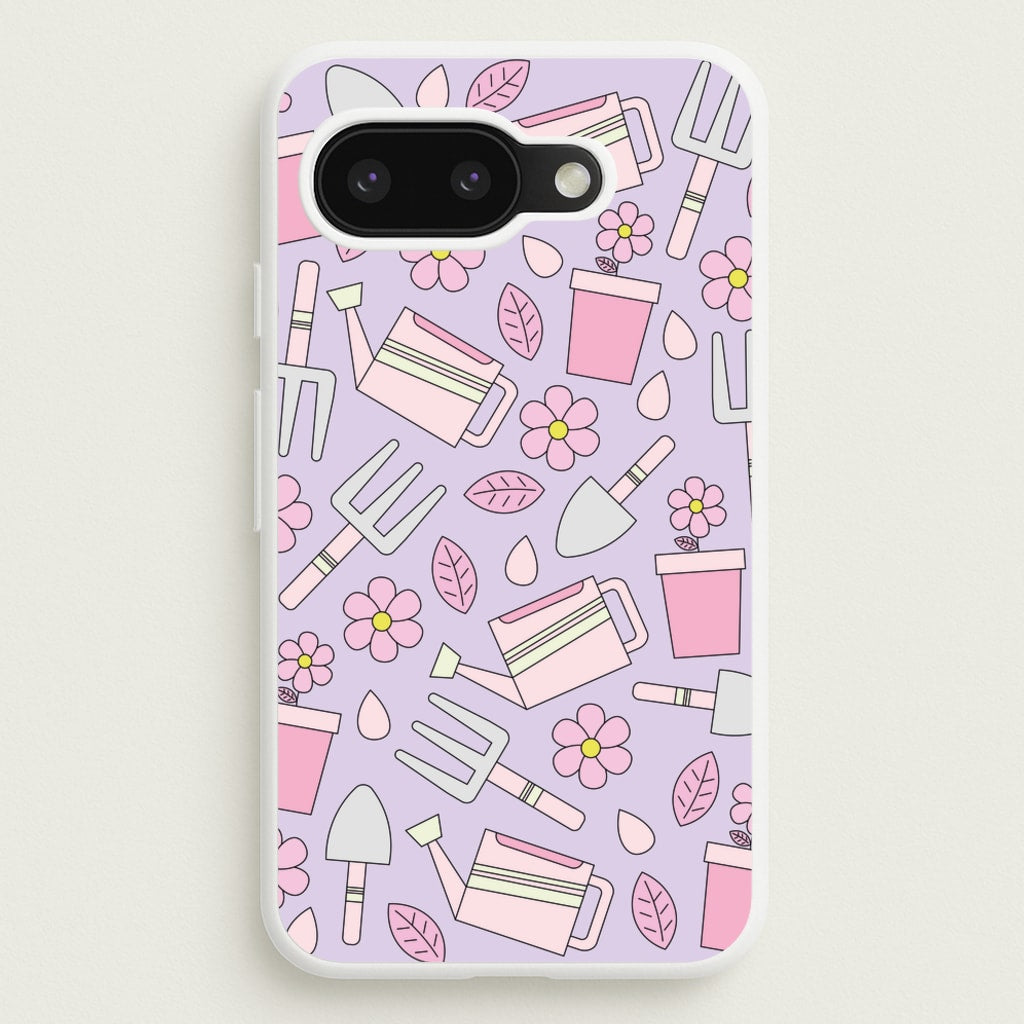 Gardening Tools - Spring Patterns - Spring Phone Case for Google Pixel 9a