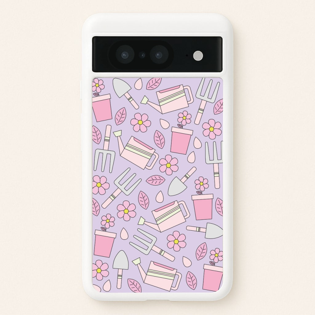 Gardening Tools - Spring Patterns - Spring Phone Case for Google Pixel 8