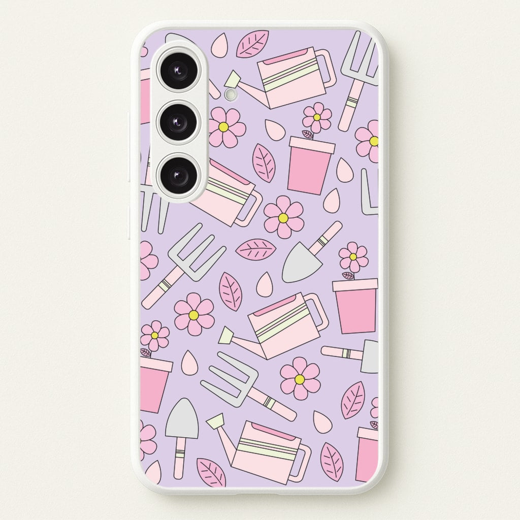 Gardening Tools - Spring Patterns - Spring Phone Case for Galaxy S24 Plus