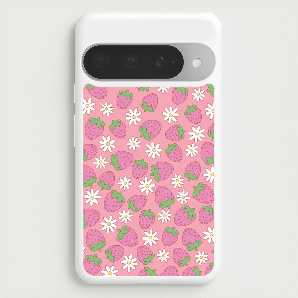 Pink Strawberries - Spring Patterns Phone Case for Google Pixel 10 Pro XL