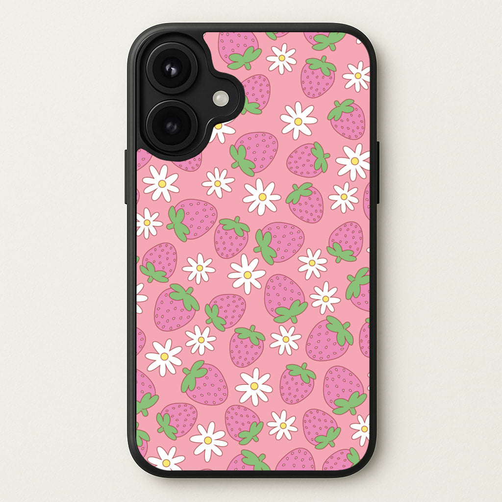 Pink Strawberries - Spring Patterns Phone Case for iPhone 17