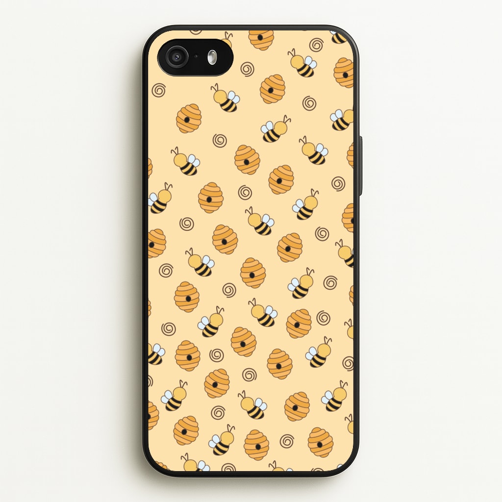 Honey Bees - Spring Patterns - Spring Phone Case for iPhone 5 / 5s / SE 2016