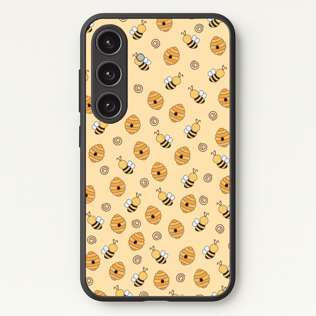 Honey Bees - Spring Patterns - Spring Phone Case for Galaxy S24 Plus