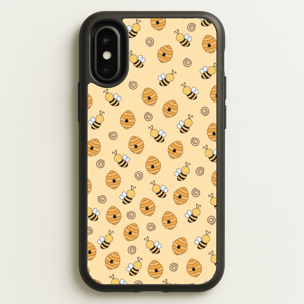 Honey Bees - Spring Patterns - Spring Phone Case for iPhone X / XS