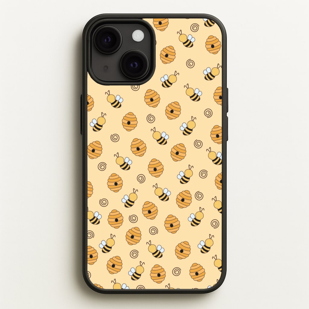 Honey Bees - Spring Patterns - Spring Phone Case for iPhone 13 Mini