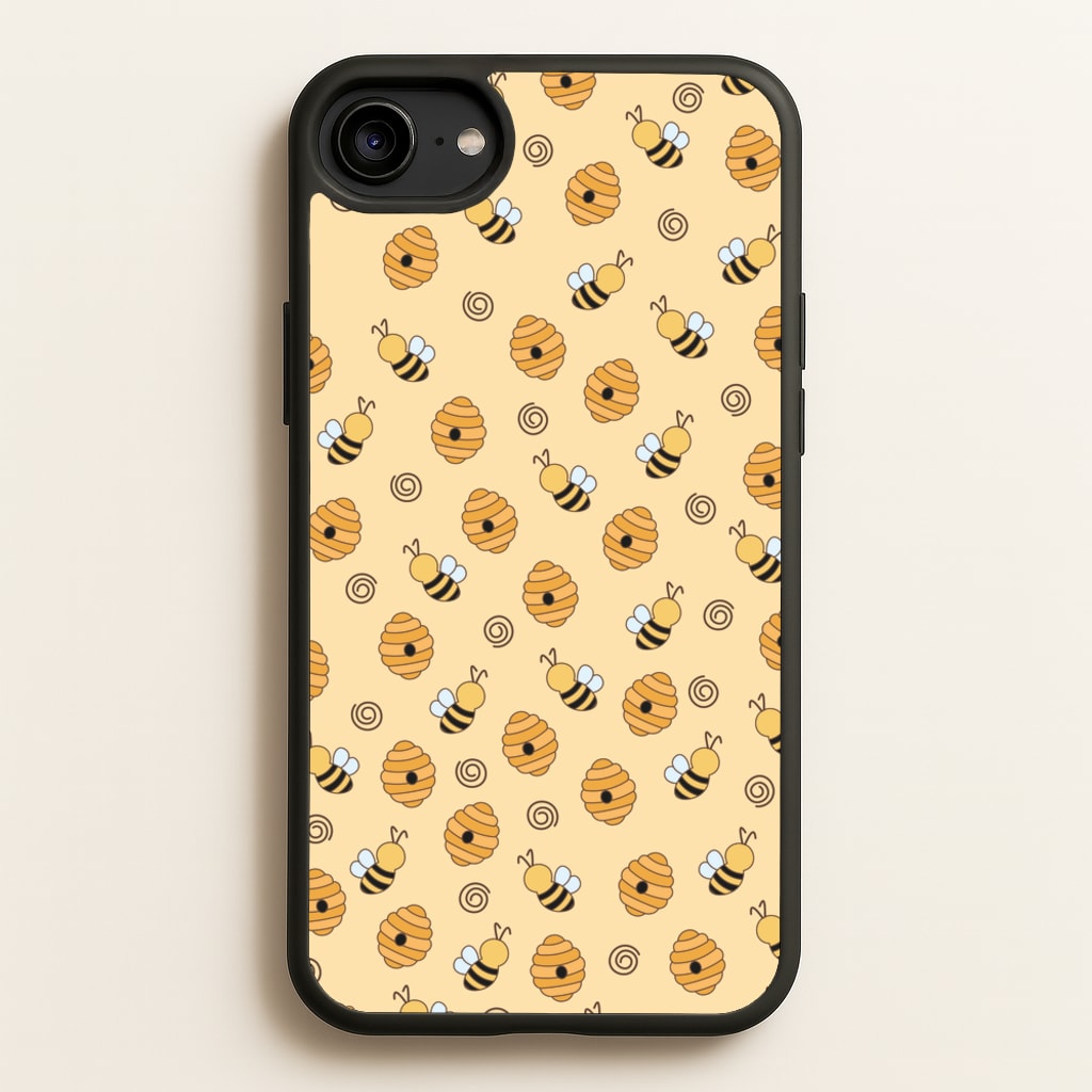 Honey Bees - Spring Patterns - Spring Phone Case for iPhone 6 / 7 / 8 / SE