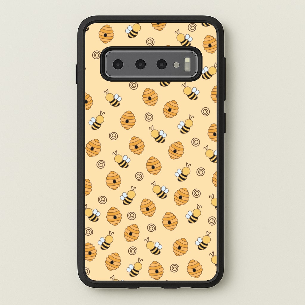 Honey Bees - Spring Patterns - Spring Phone Case for Galaxy S10 Plus