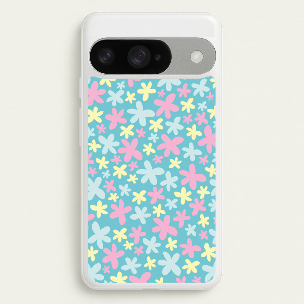 Blue, Pink And Yellow Flowers - Spring Patterns Phone Case for Google Pixel 10 / 10 Pro
