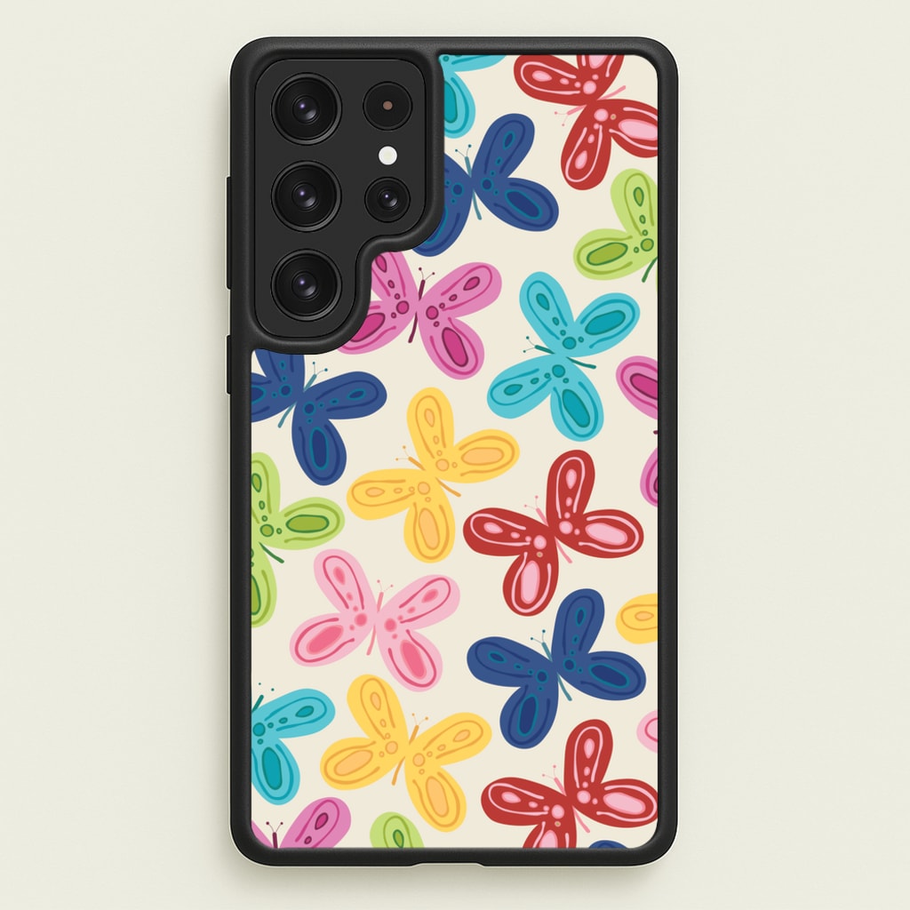Butterflies - Spring Patterns - Spring Phone Case for Galaxy S22 Ultra