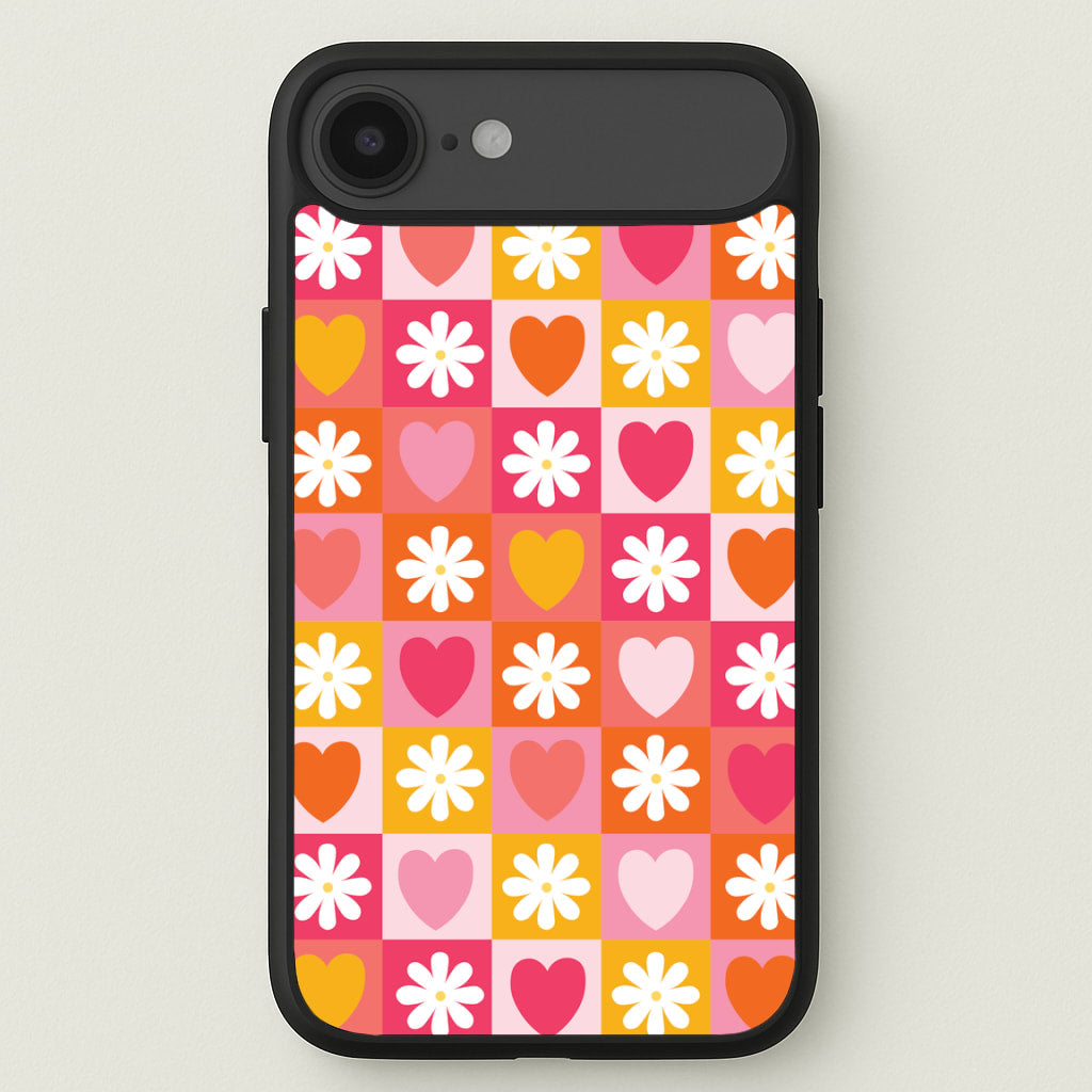Checked Hearts And Flowers - Spring Patterns Phone Case for iPhone 17 Air