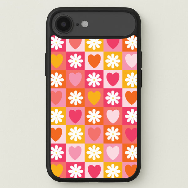 Checked Hearts And Flowers - Spring Patterns Phone Case for iPhone 17 Air