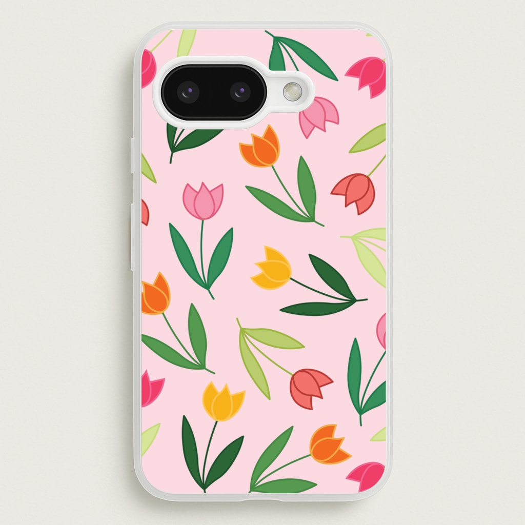 Tulips - Spring Patterns - Spring Phone Case for Google Pixel 9a