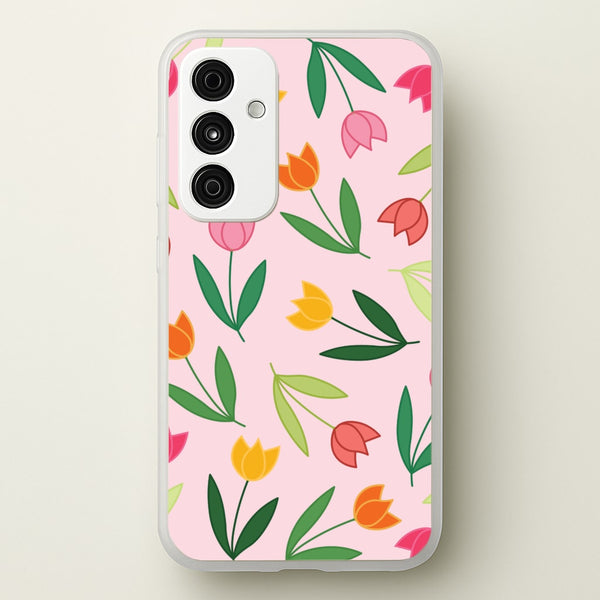 Tulips - Spring Patterns - Spring Phone Case for Galaxy A55