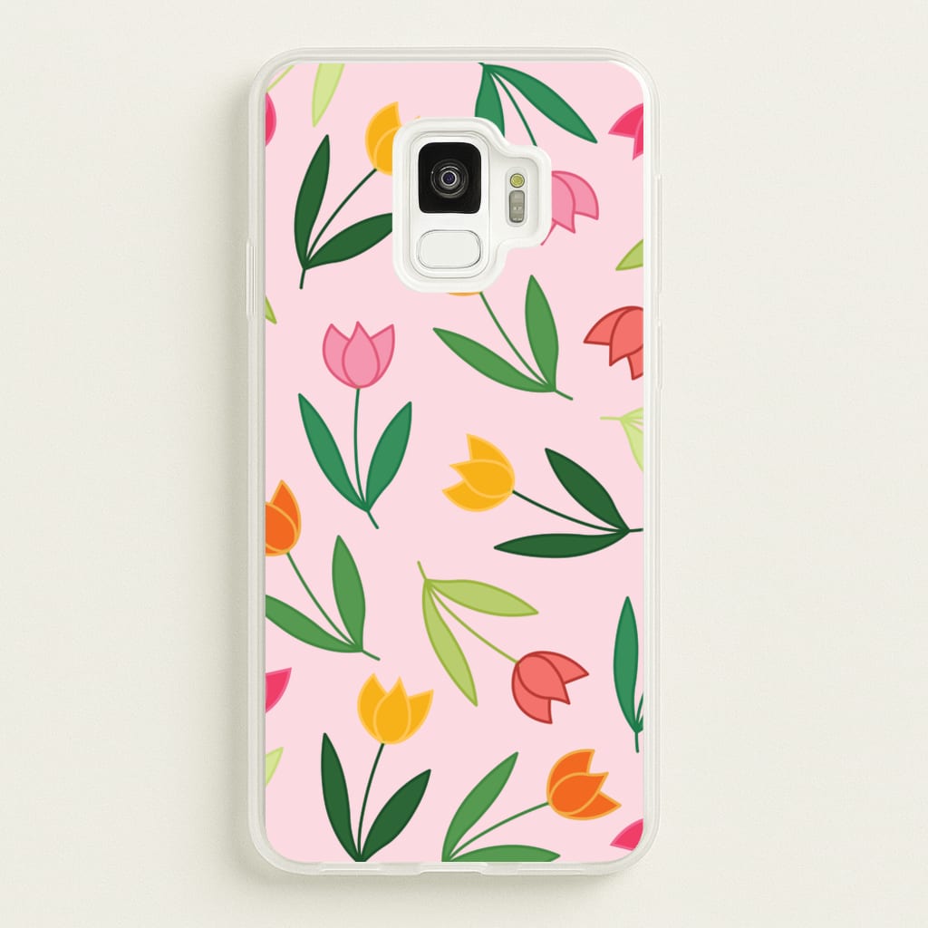Tulips - Spring Patterns - Spring Phone Case for Galaxy S9