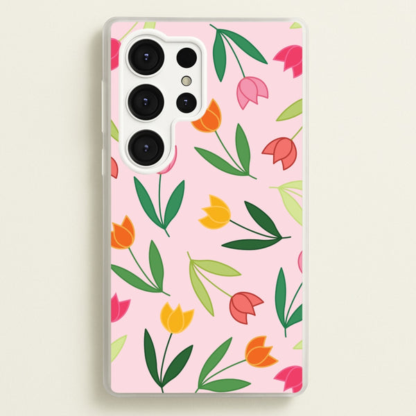 Tulips - Spring Patterns - Spring Phone Case for Galaxy S25 Ultra