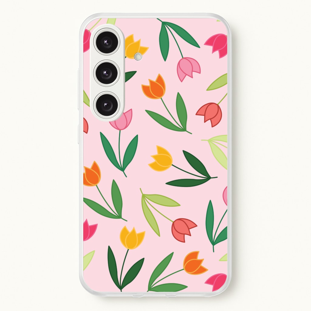 Tulips - Spring Patterns - Spring Phone Case for Galaxy S25