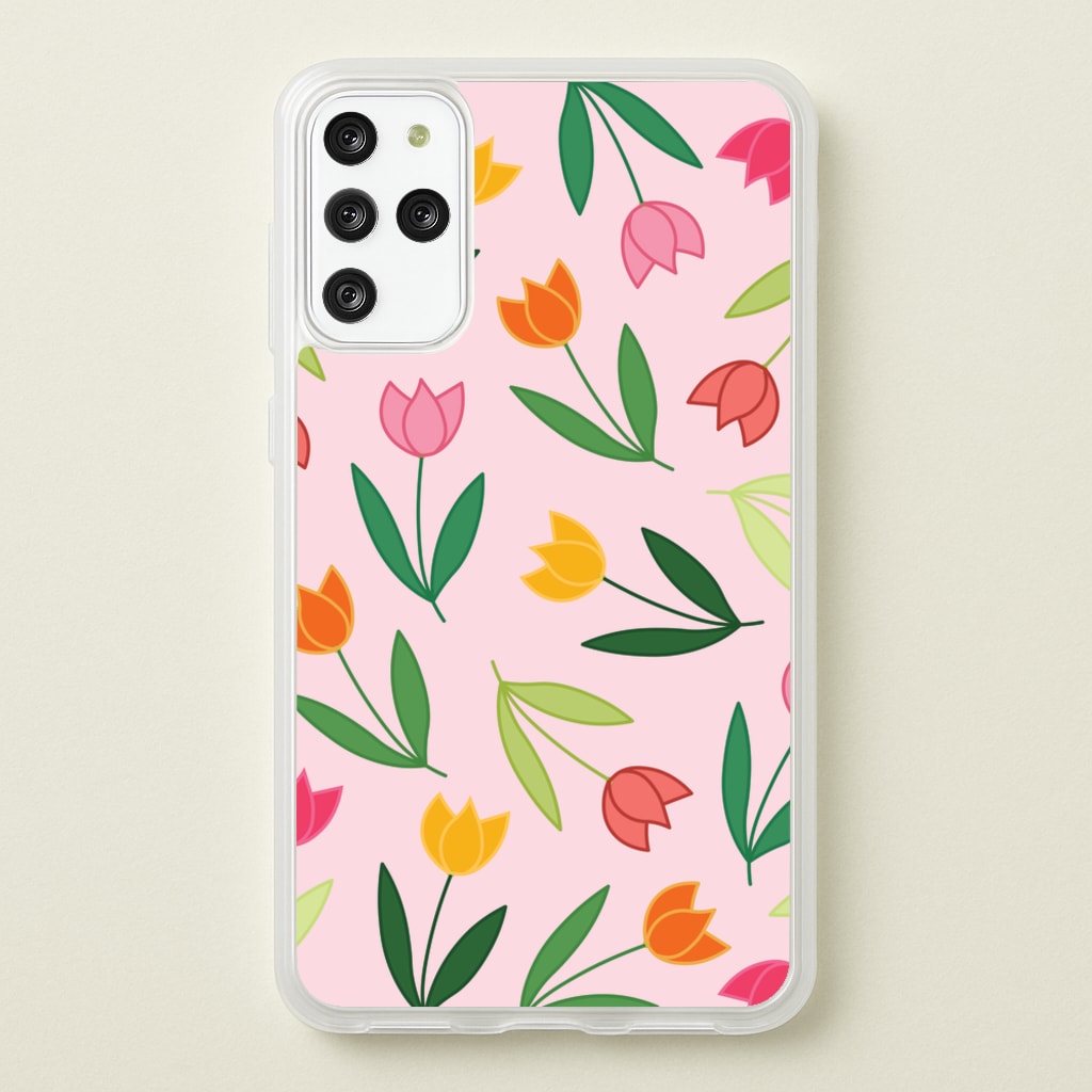 Tulips - Spring Patterns - Spring Phone Case for Galaxy S20 Plus
