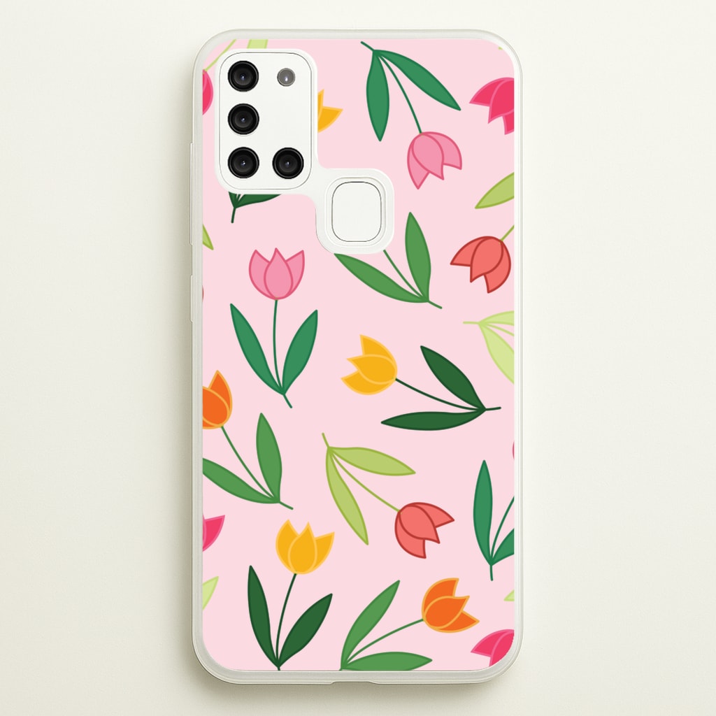 Tulips - Spring Patterns - Spring Phone Case for Galaxy A21s