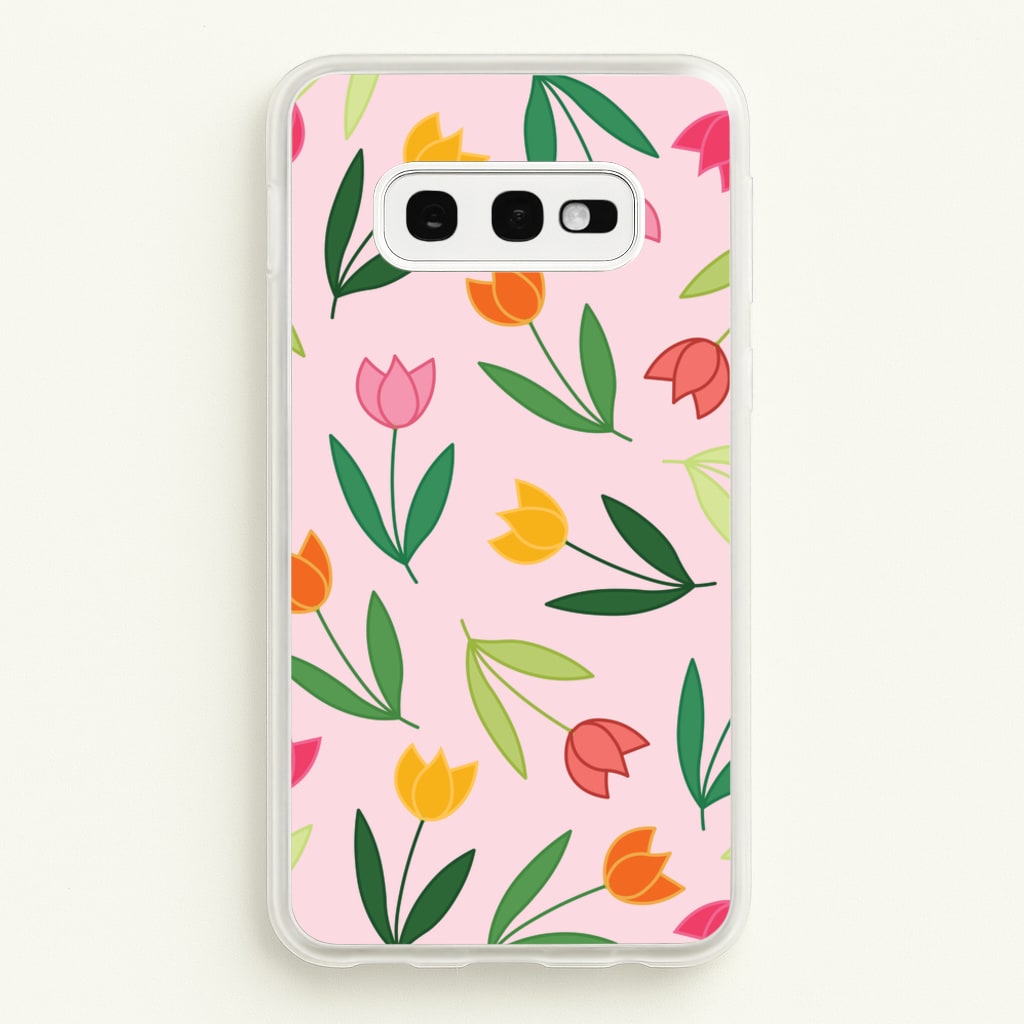 Tulips - Spring Patterns - Spring Phone Case for Galaxy S10e