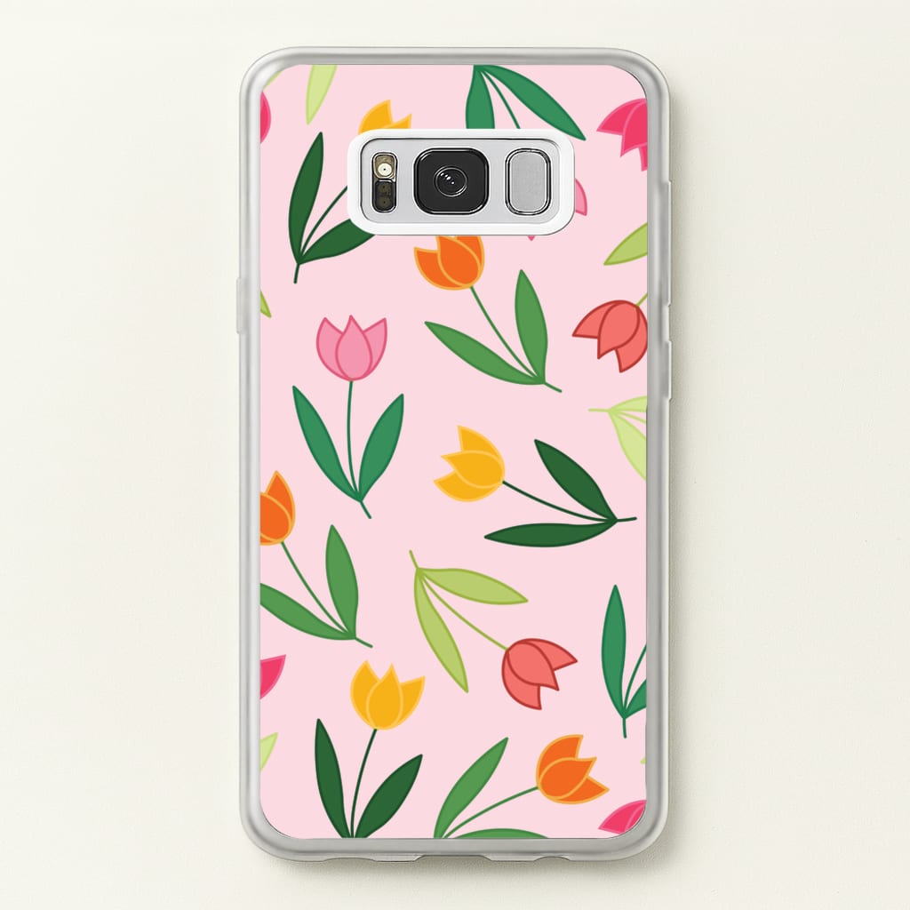 Tulips - Spring Patterns - Spring Phone Case for Galaxy S8 Plus