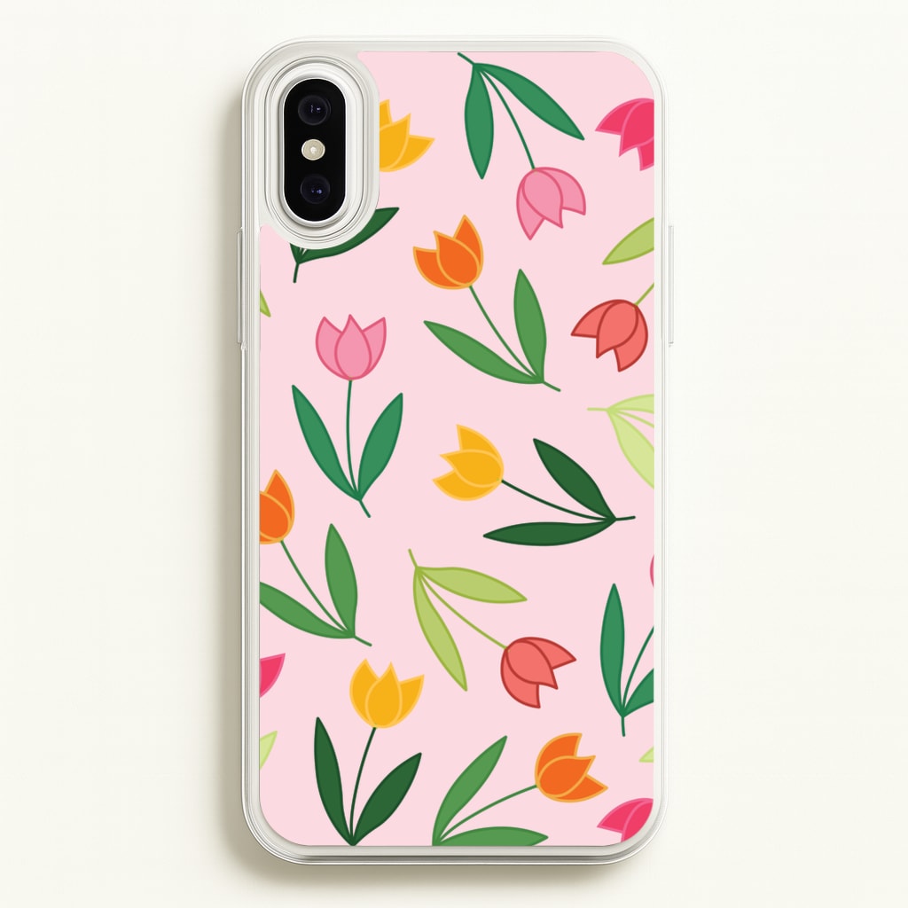 Tulips - Spring Patterns - Spring Phone Case for iPhone XS Max