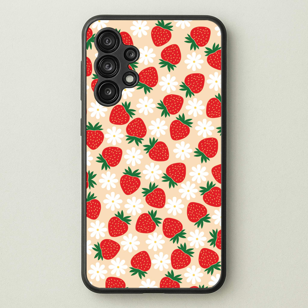 Strawberries and Flowers - Spring Patterns - Spring Phone Case for Galaxy A13