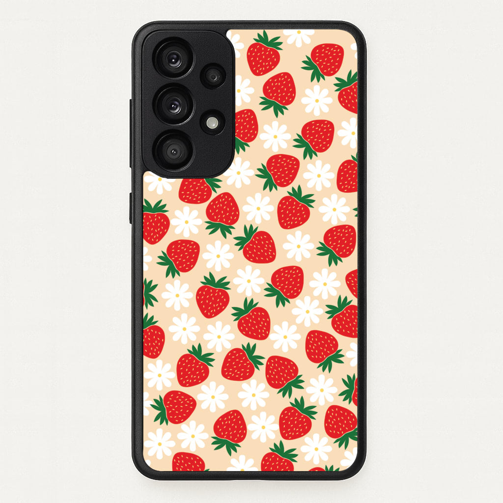 Strawberries and Flowers - Spring Patterns - Spring Phone Case for Galaxy A33