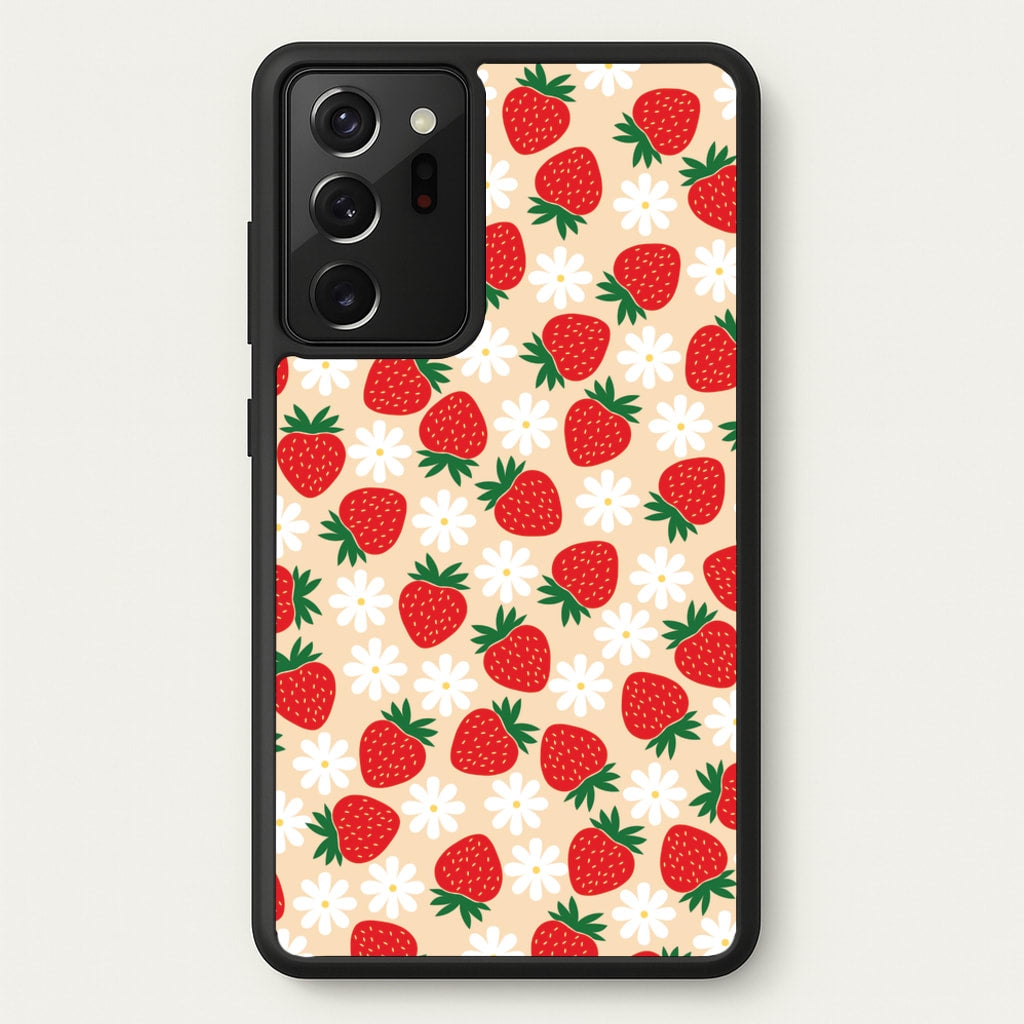 Strawberries and Flowers - Spring Patterns - Spring Phone Case for Galaxy Note 20 Ultra