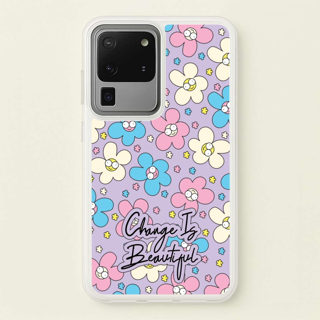 Happy Flowers Pattern - Spring Phone Case for Galaxy S20 Ultra