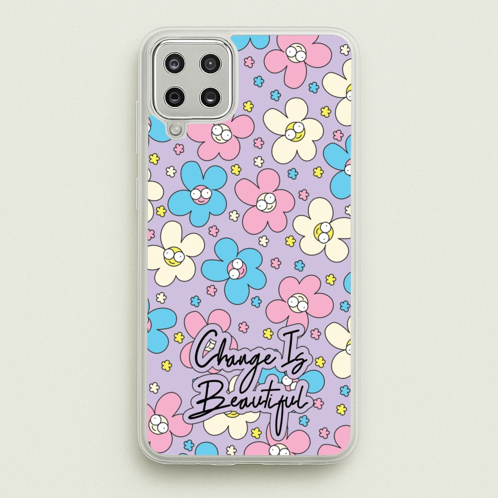 Happy Flowers Pattern - Spring Phone Case for Galaxy A12