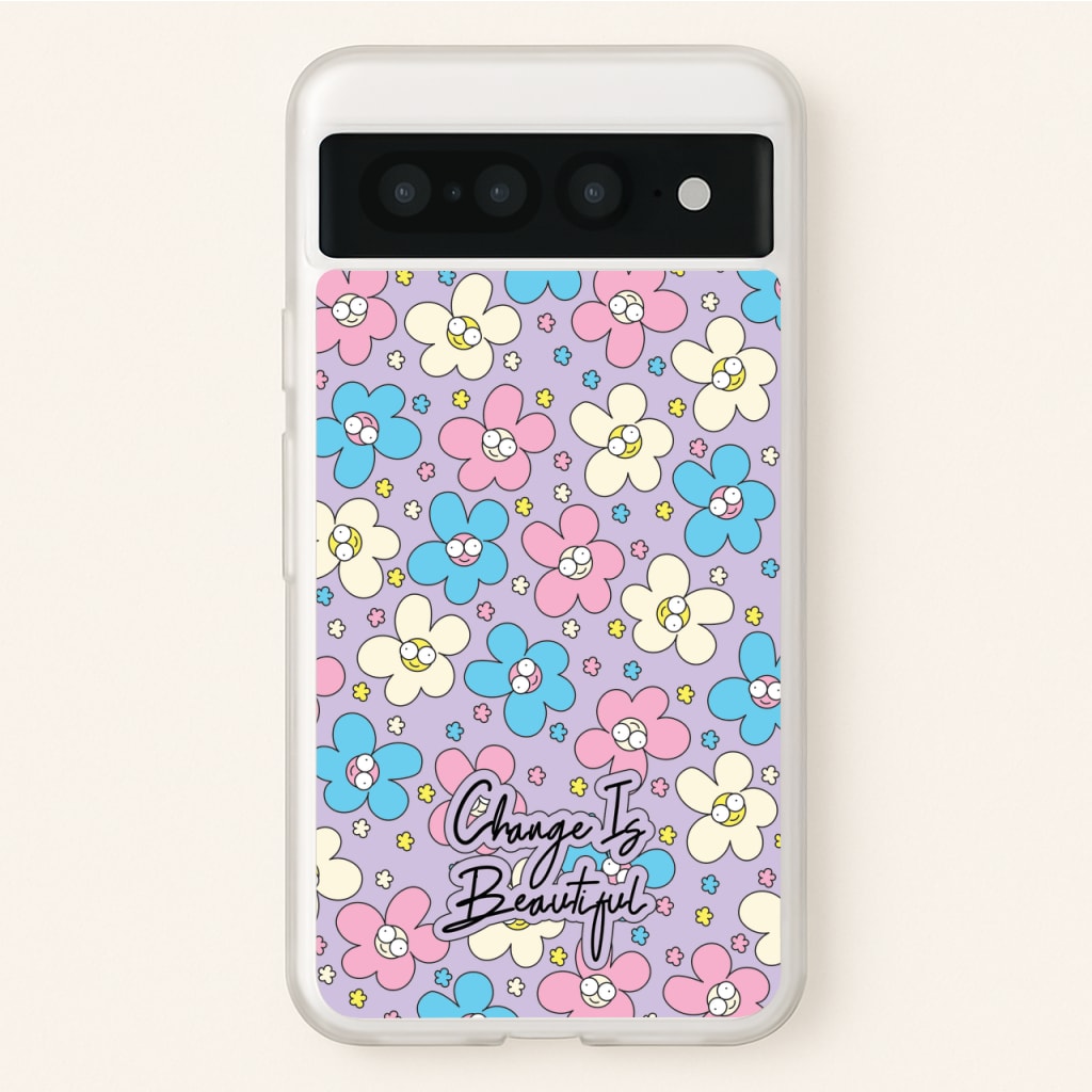 Happy Flowers Pattern - Spring Phone Case for Google Pixel 7 Pro