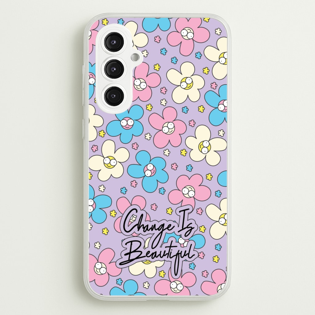 Happy Flowers Pattern - Spring Phone Case for Galaxy S23FE