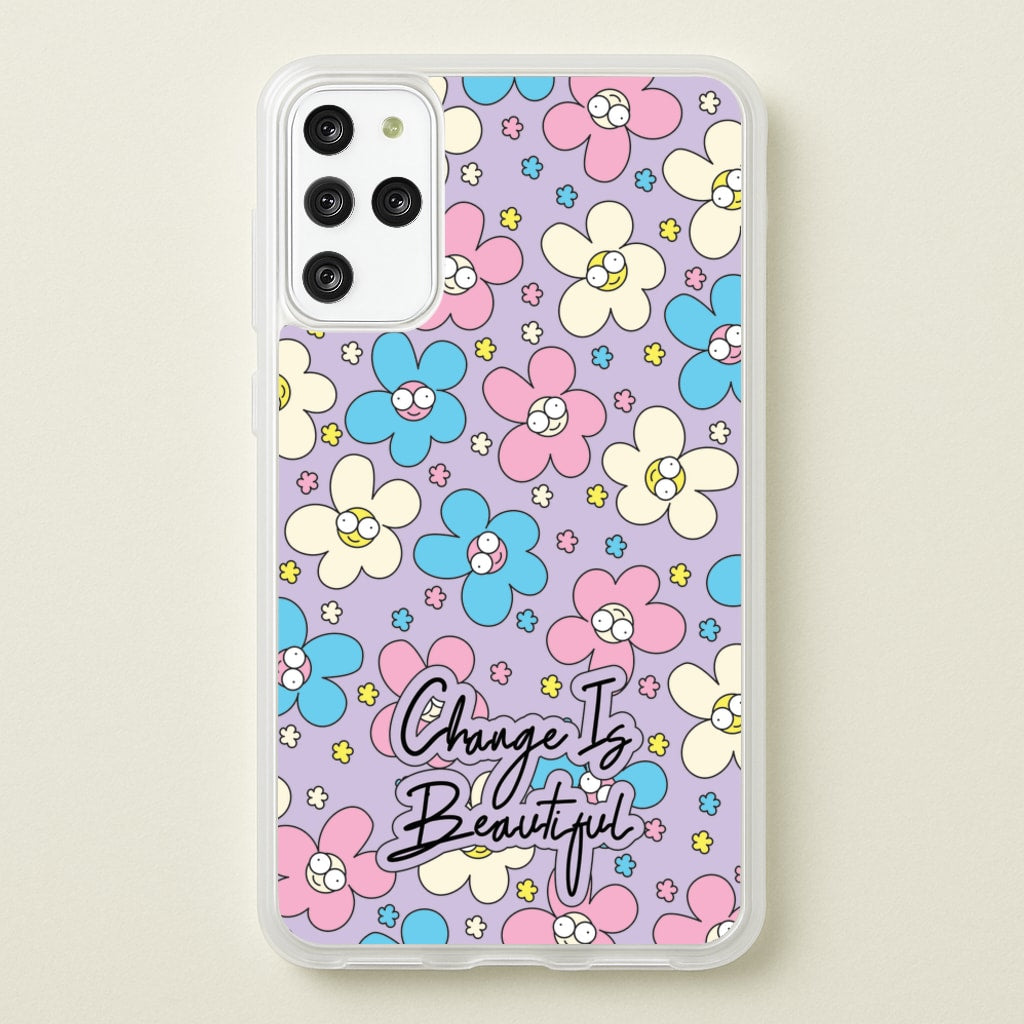 Happy Flowers Pattern - Spring Phone Case for Galaxy S20 Plus