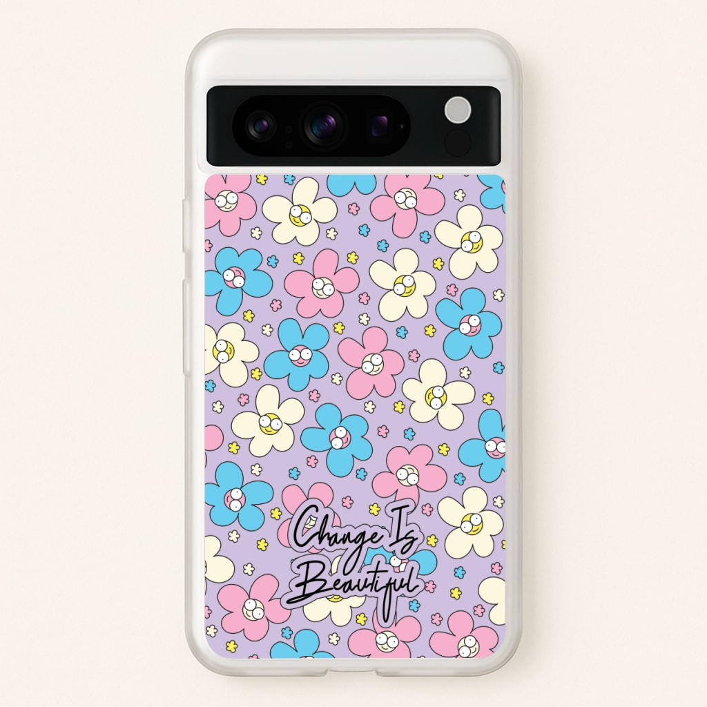 Happy Flowers Pattern - Spring Phone Case for Google Pixel 8 Pro