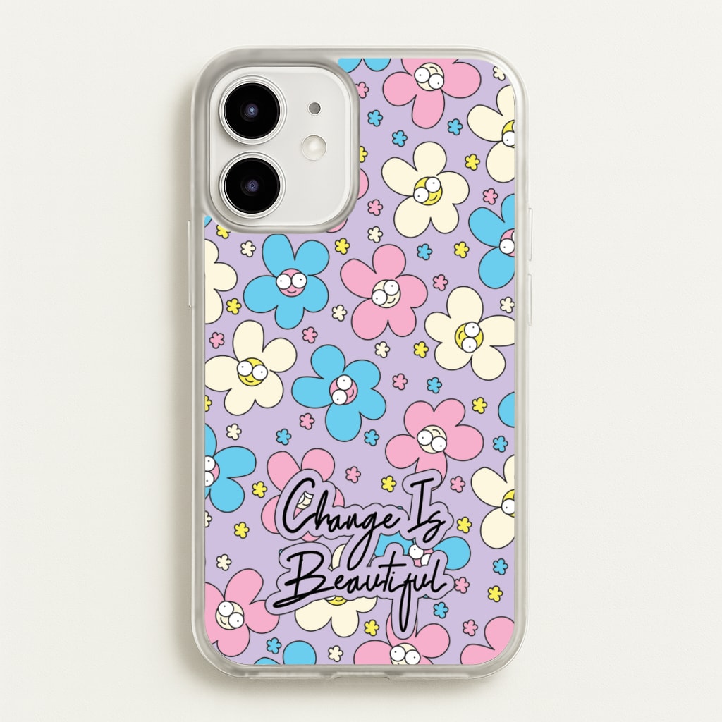 Happy Flowers Pattern - Spring Phone Case for iPhone 12 / 12 Pro